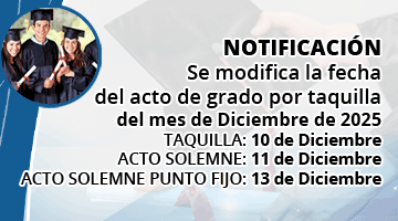 Se informa sobre la  modificación de fechas del acto de grado del mes de Diciembre de 2025