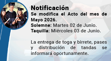 Se modifica el Acto del mes de Mayo 2026.