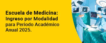 Escuela de Medicina: Ingreso por Modalidad para Periodo Acadmico Anual 2025.